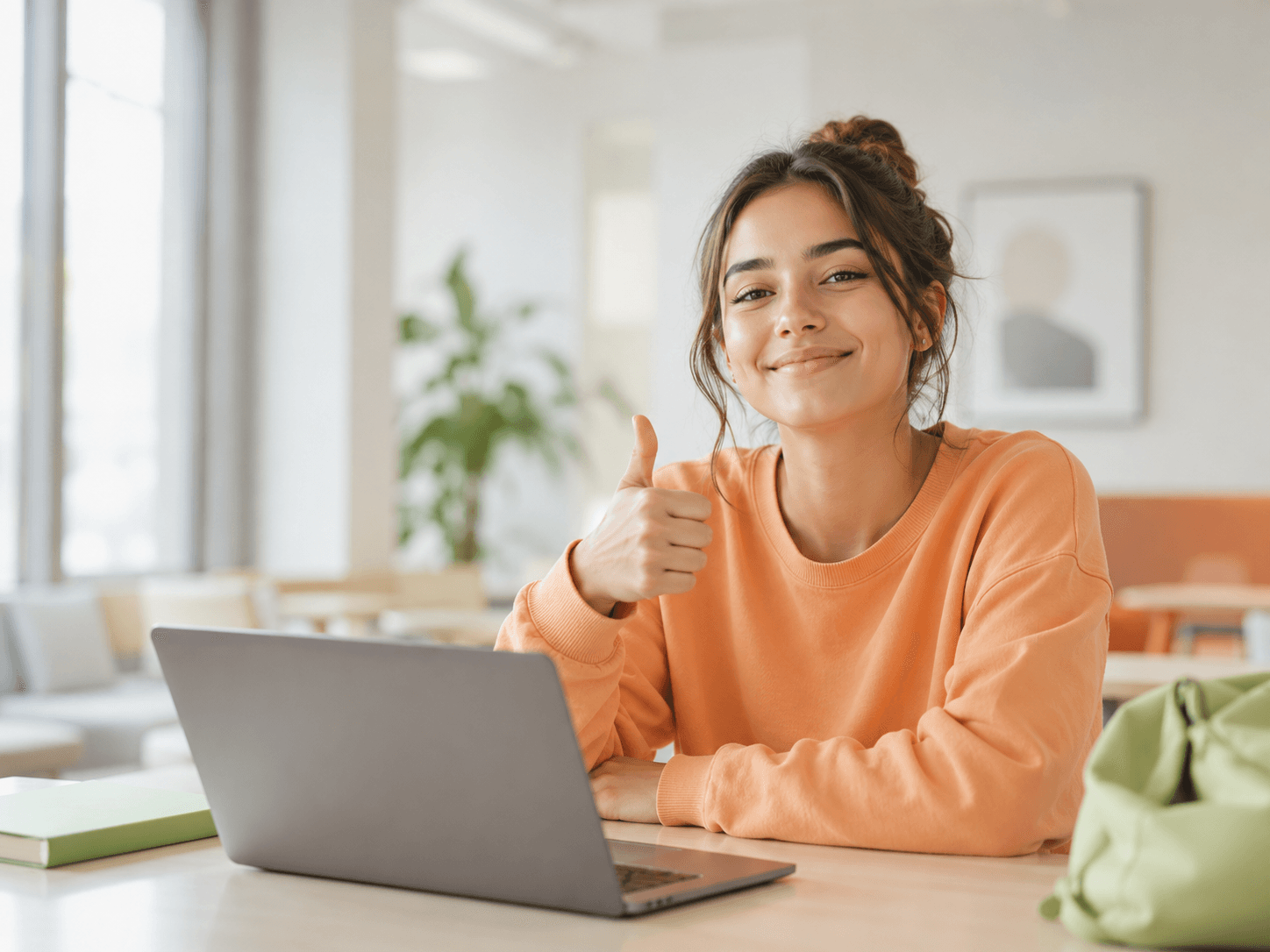 Un étudiant satisfait après une session de tutorat réussie.